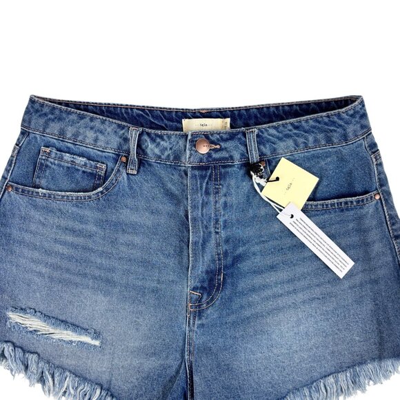 Tgla Denim Shorts Womens Size 30 High-Waisted Frayed Hem Casual Style - Picture 3 of 11
